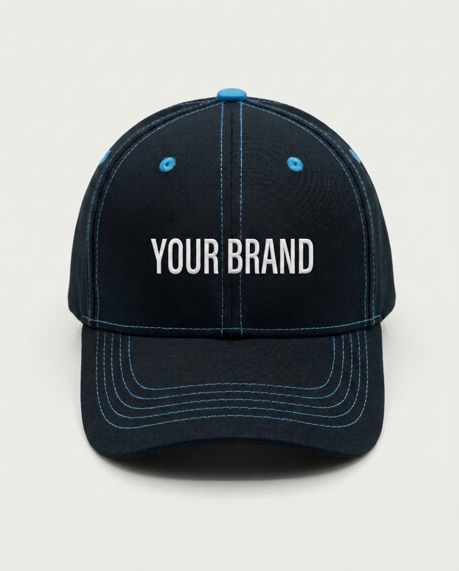 PAN yellow cap — front hero view, straight-on
