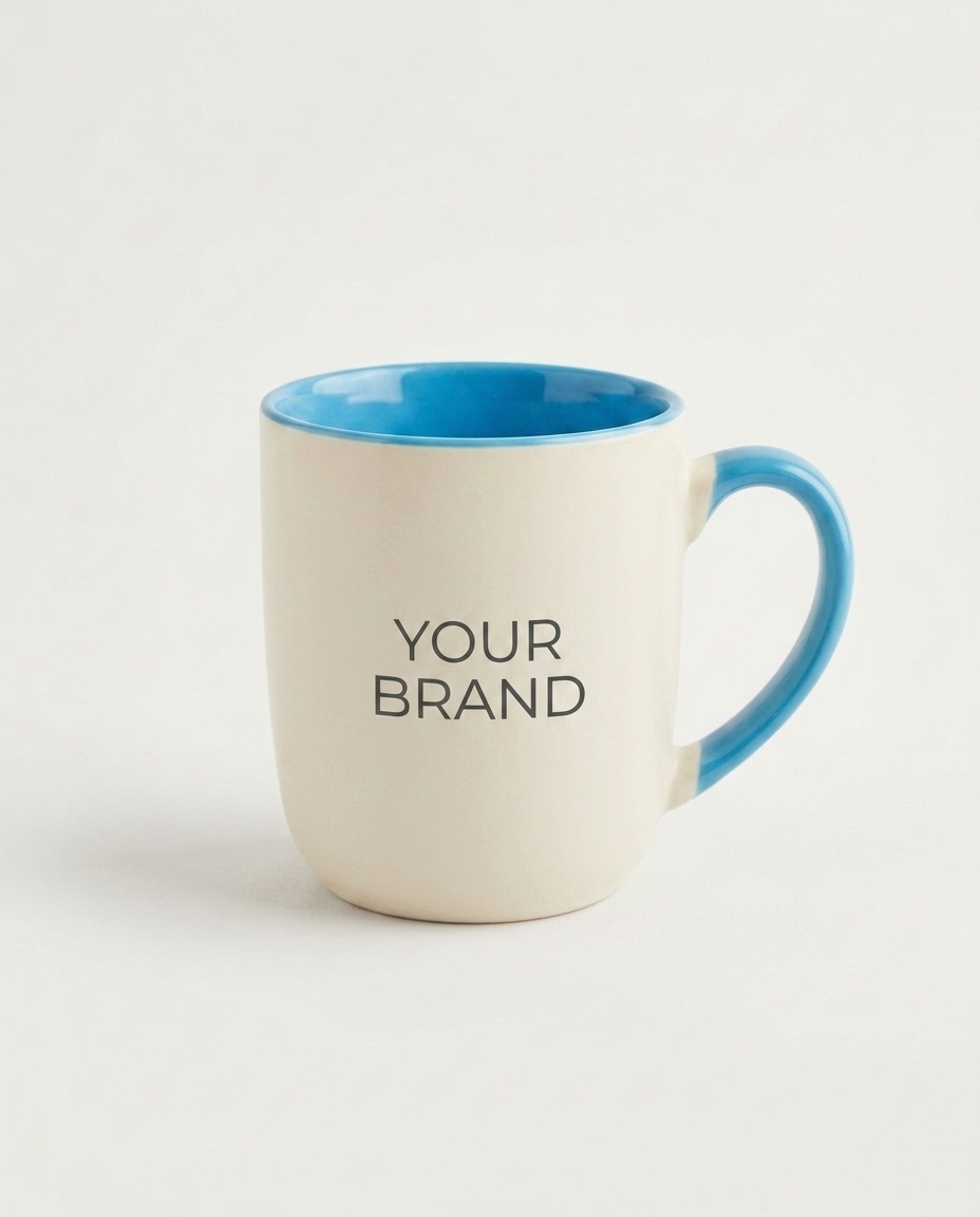 A ceramic coffee mug