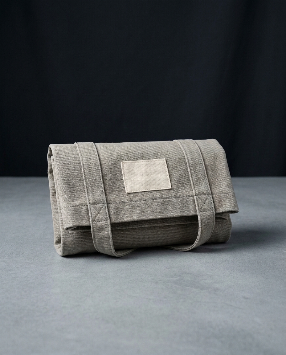 Structured canvas tote bag, capability example for custom bags